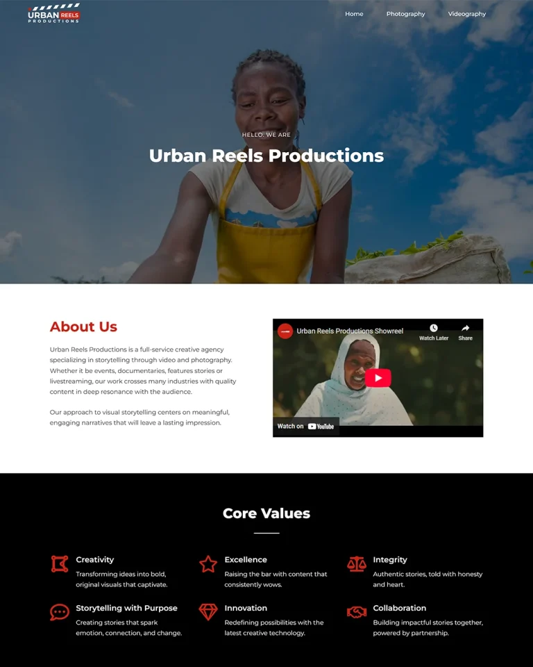 Urban Reels Productions Website