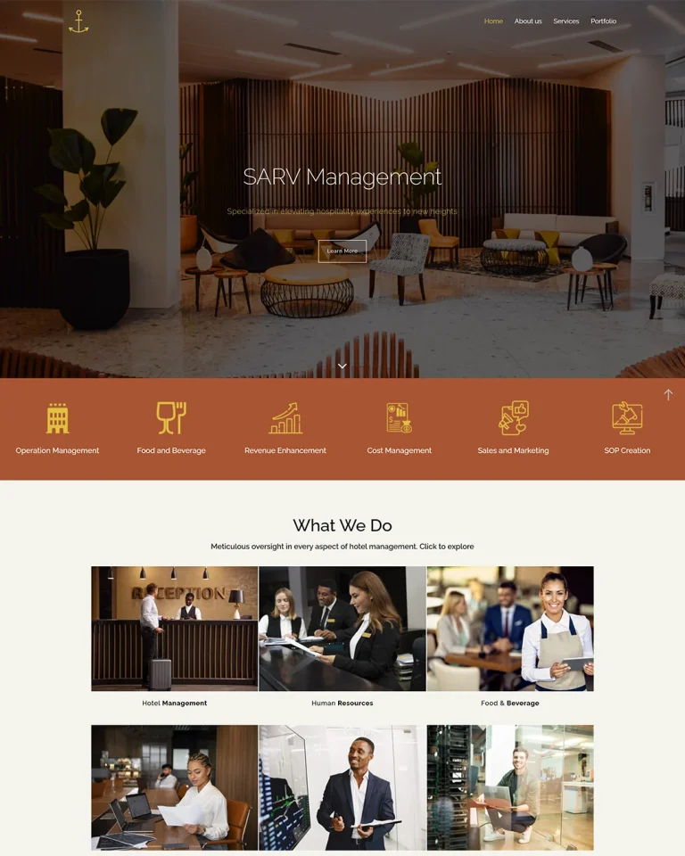 Sarv Management Website