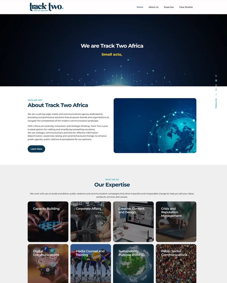 Track Two Africa Website